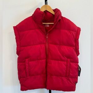 NWT Free People Movement In A Bubble Oversized Puffer Vest Small Boho Gorpcore